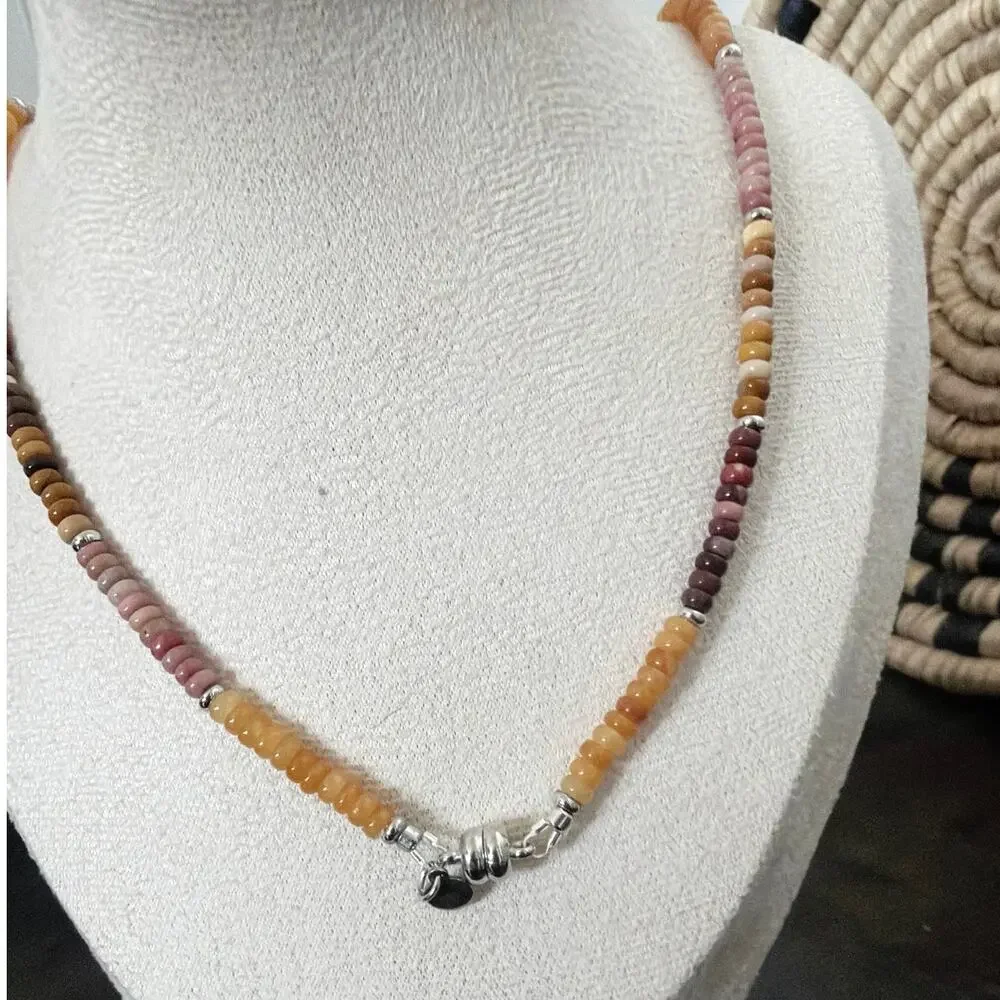 Second Bloom Studio Artisan Made Onyx Carnelian Necklace 19